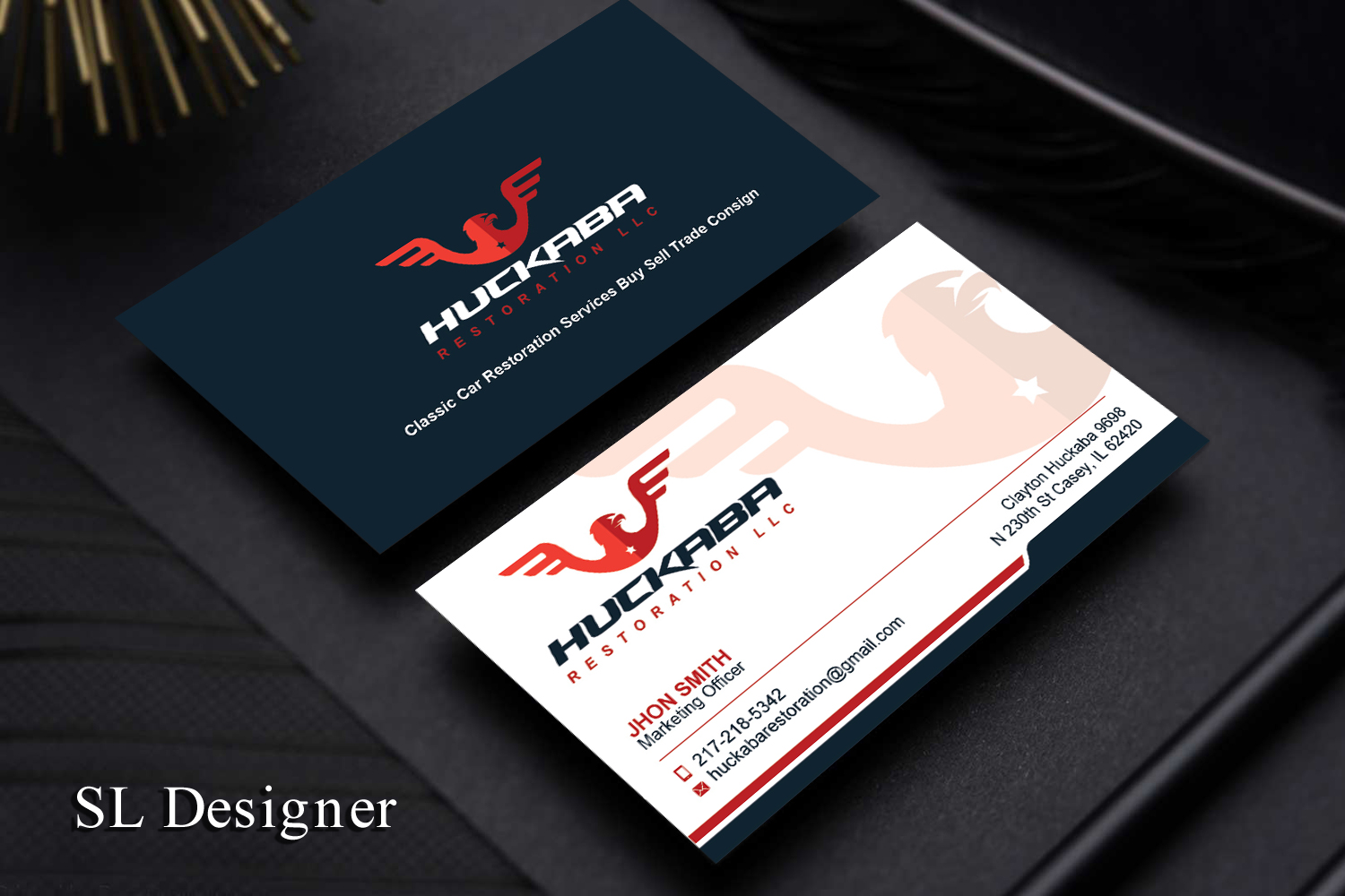 Business Card Design by SL Designer for Huckaba Restoration LLC  | Design #18619485