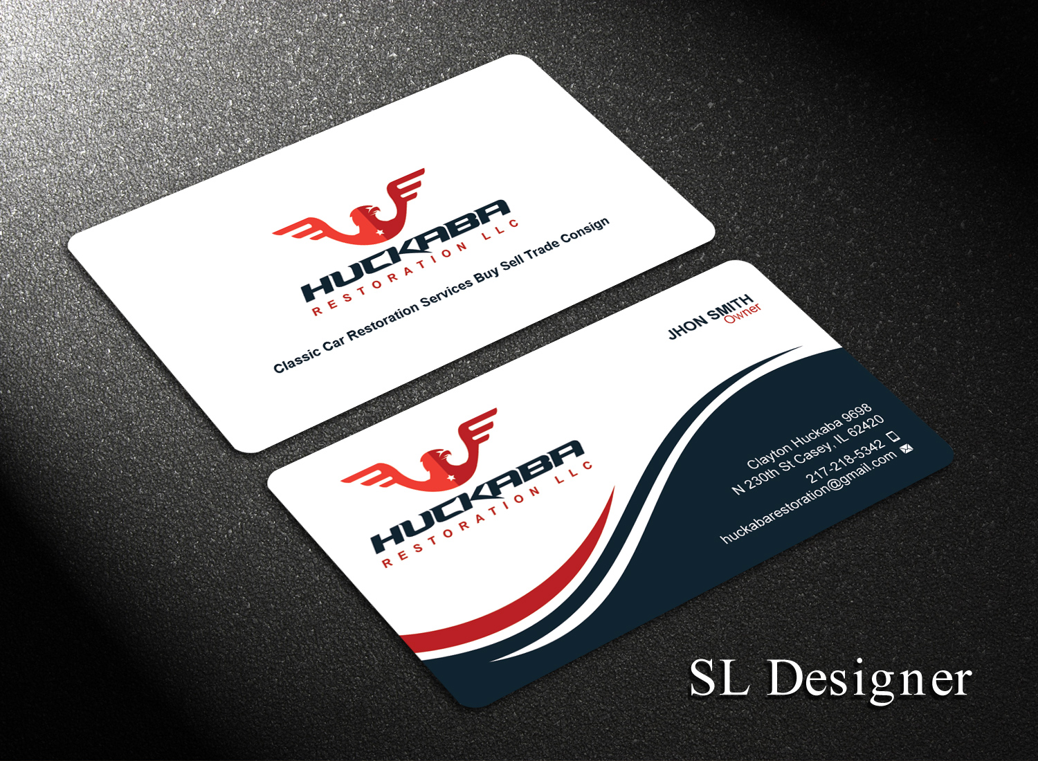 Business Card Design by SL Designer for Huckaba Restoration LLC  | Design #18619489