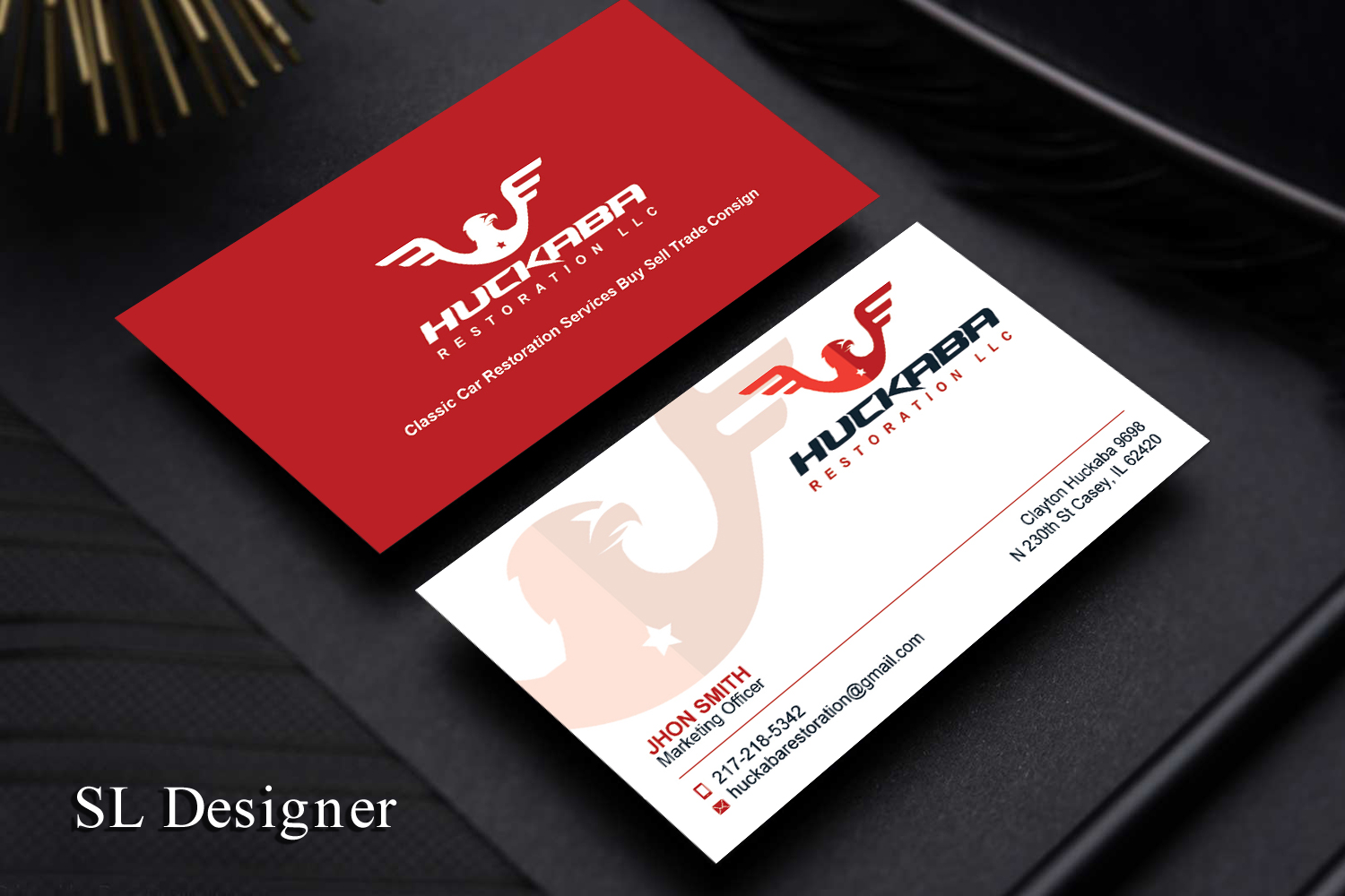 Business Card Design by SL Designer for Huckaba Restoration LLC  | Design #18619491