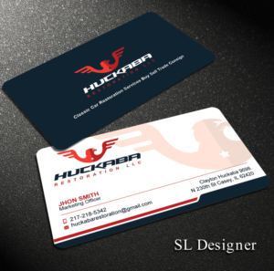 Design de Carte de Visite par SL Designer pour Huckaba Restoration LLC  | Design : #18619497