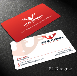 Design de Carte de Visite par SL Designer pour Huckaba Restoration LLC  | Design : #18619498