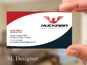 Design de Carte de Visite par SL Designer pour Huckaba Restoration LLC  | Design : #18619501