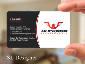 Design de Carte de Visite par SL Designer pour Huckaba Restoration LLC  | Design : #18619502