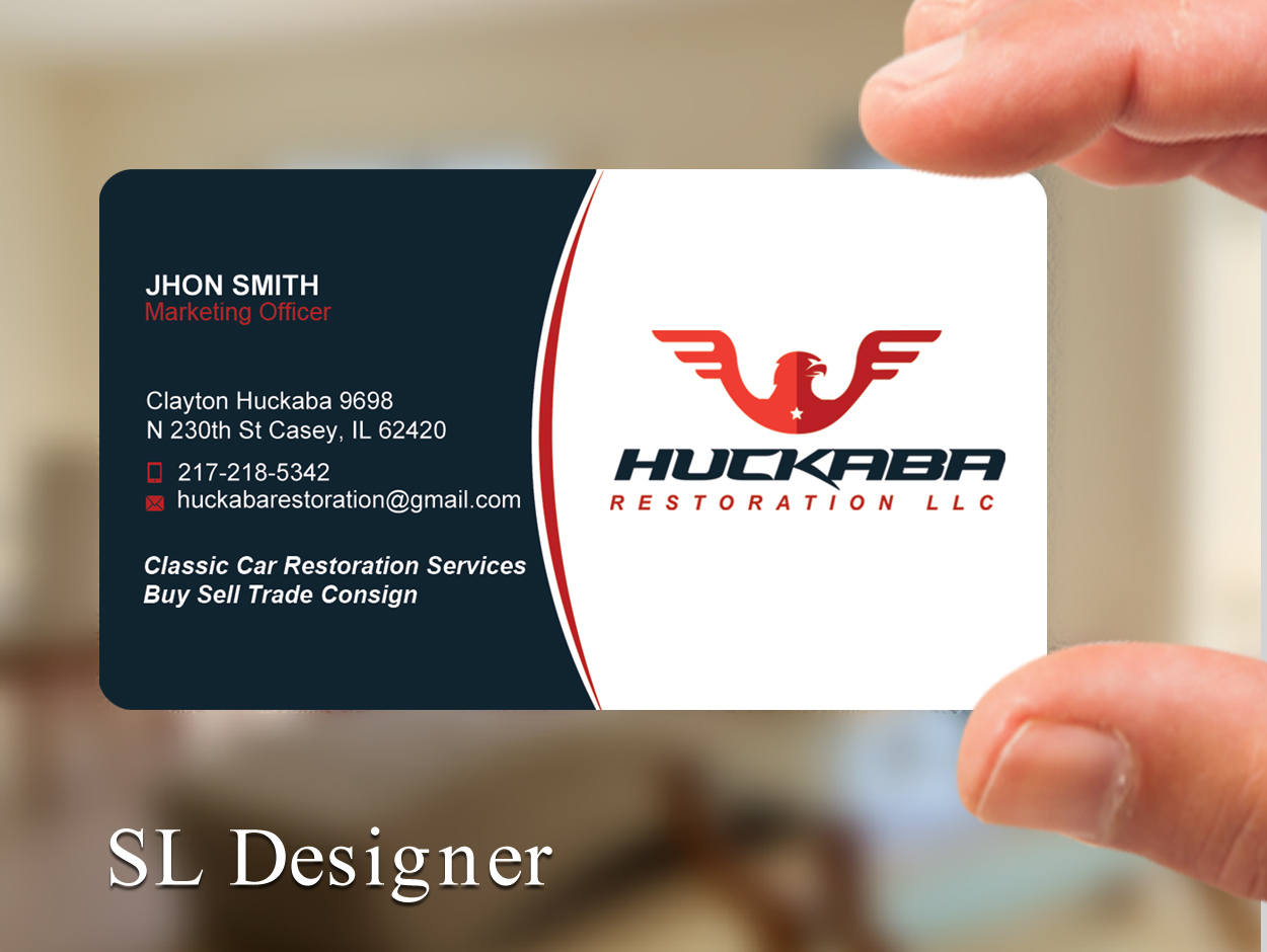 Business Card Design by SL Designer for Huckaba Restoration LLC  | Design #18619503