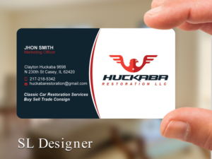 Design de Carte de Visite par SL Designer pour Huckaba Restoration LLC  | Design : #18619503