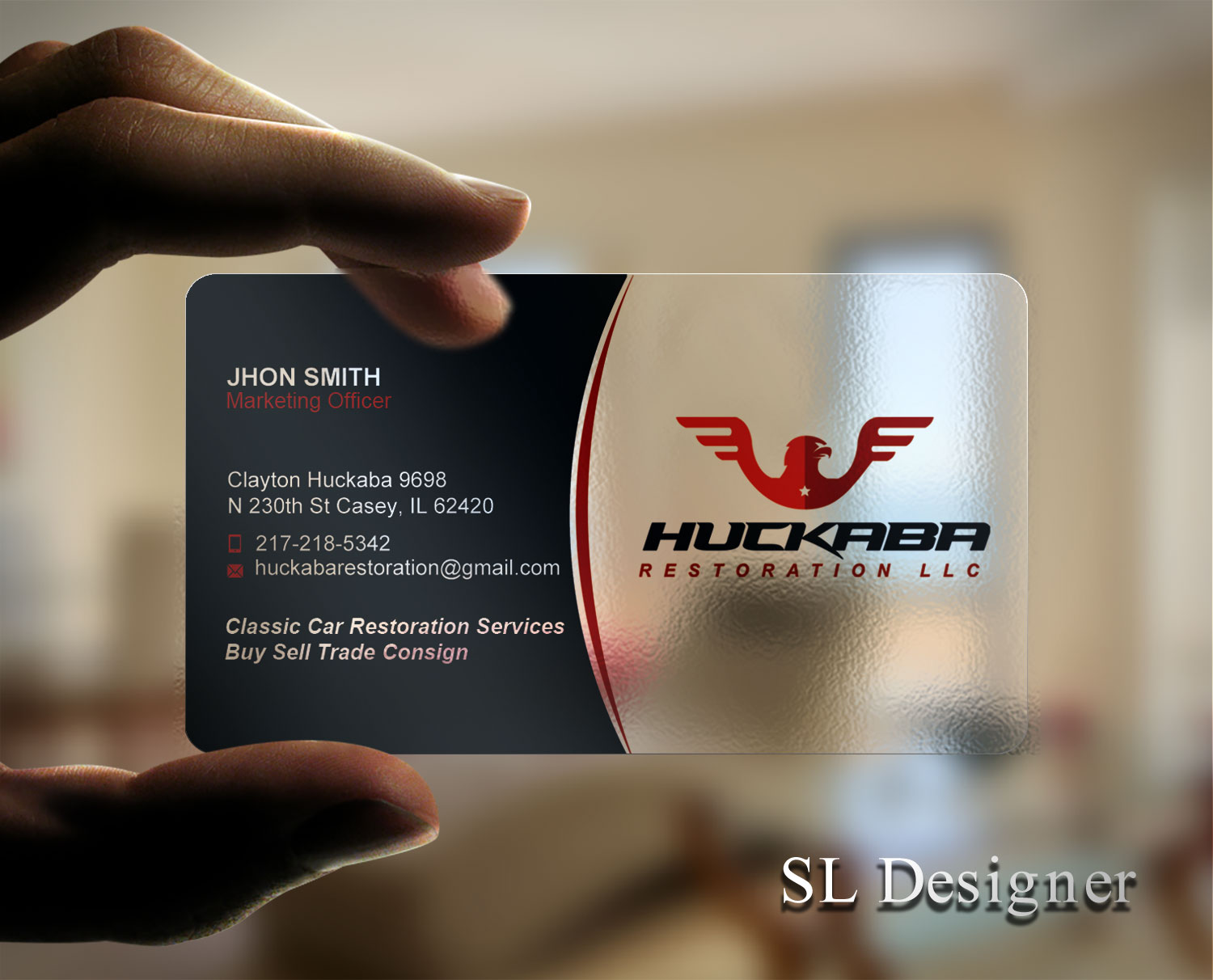 Business Card Design by SL Designer for Huckaba Restoration LLC  | Design #18619507