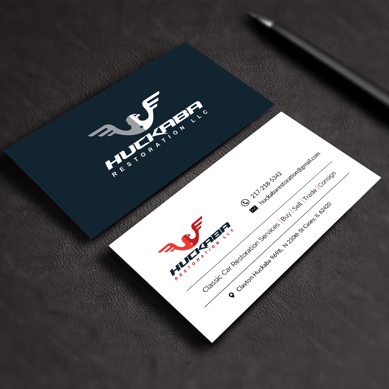 Business Card Design by M6G for Huckaba Restoration LLC  | Design #18615398