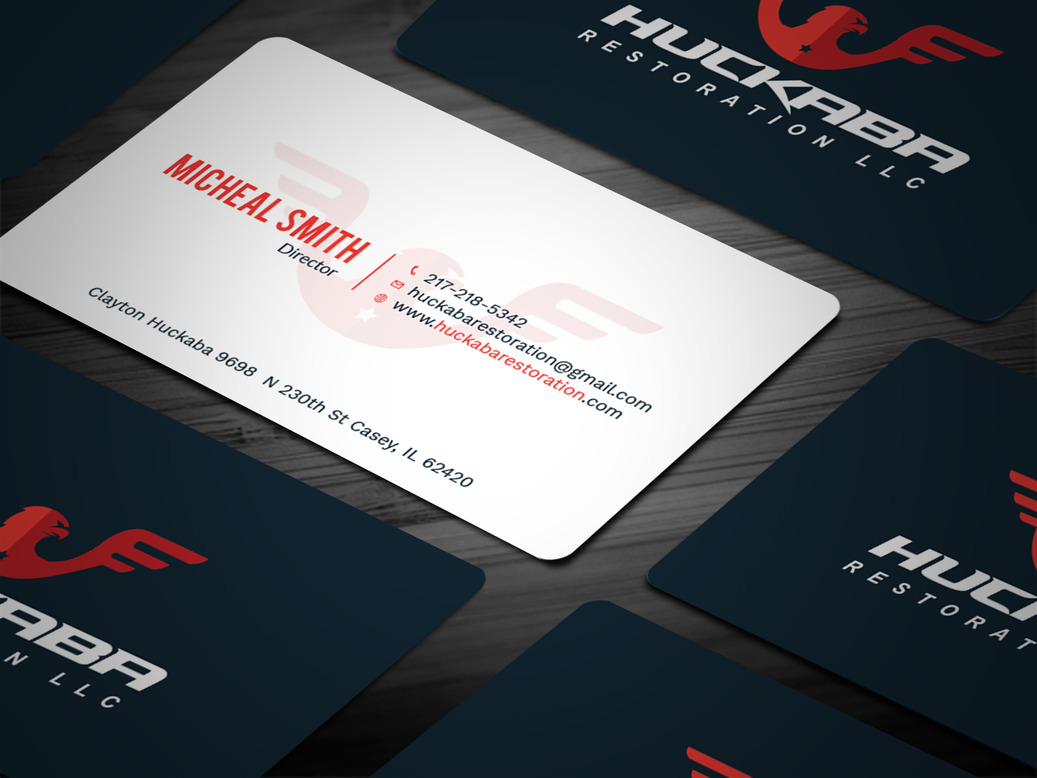 Business Card Design by Tripti Ranjan Gain for Huckaba Restoration LLC  | Design #18691301