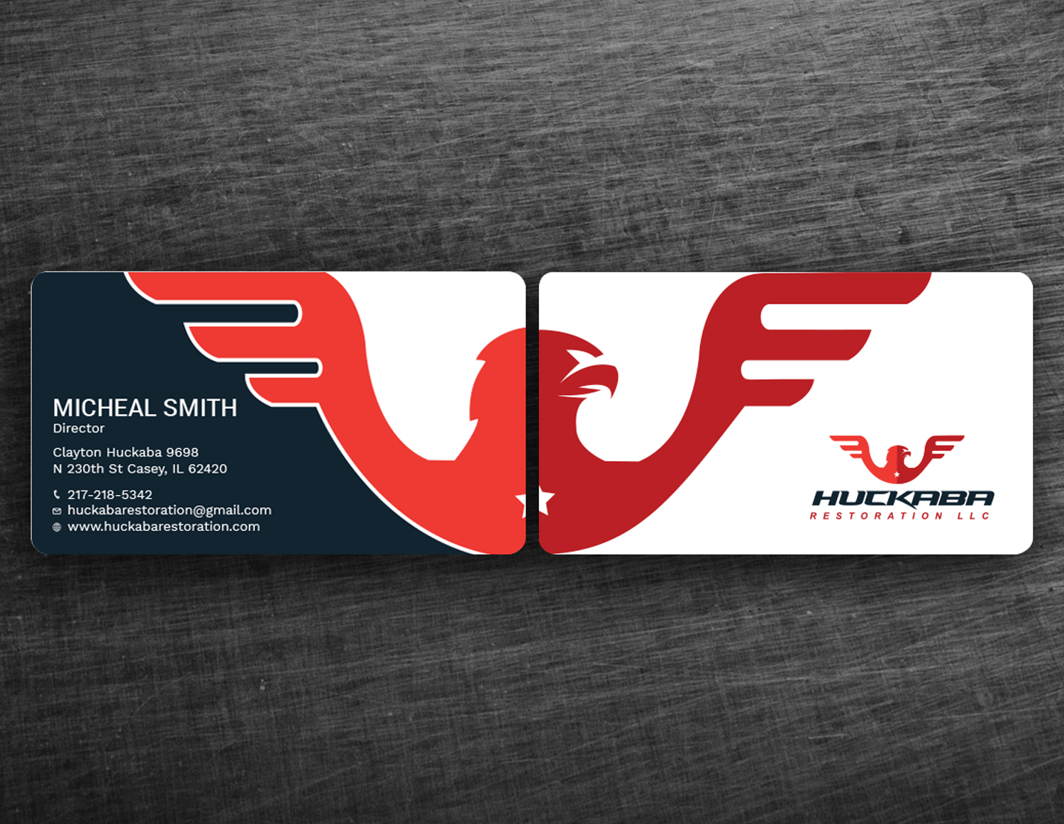 Business Card Design by Tripti Ranjan Gain for Huckaba Restoration LLC  | Design #18691341