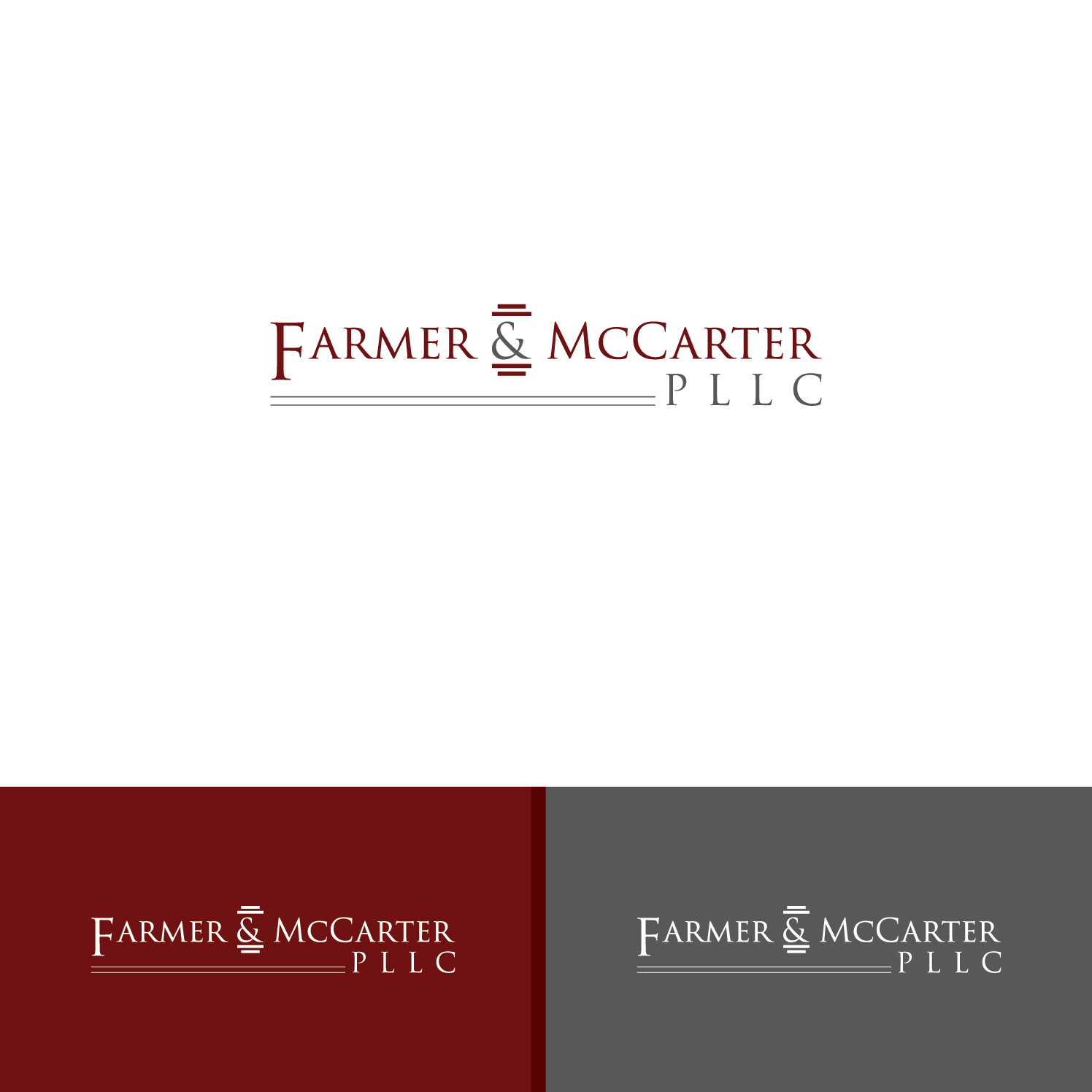 Professional, Serious, Legal Logo Design for Farmer & McCarter, PLLC by