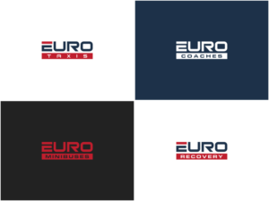 EUROTAXIS then EUROCAOCHES then EUROMINIBUSES then EURORECOVERY | Logo-Design von Kejo87
