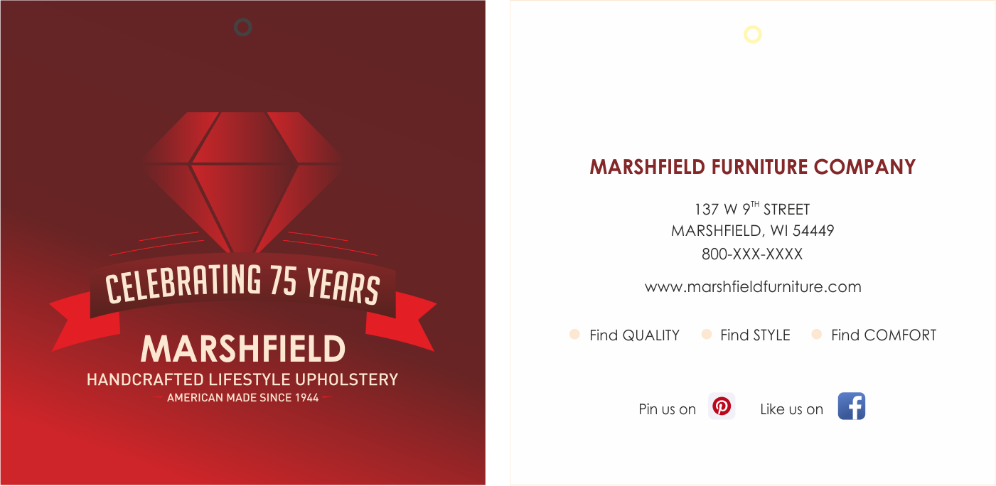 Diseño de Señalética por Pint & Promotional Projects para Marshfield Furniture | Diseño #18622248