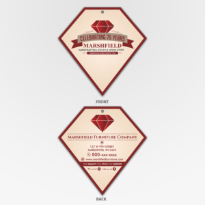75th Anniversary Hang Tag | Signage Design by ecorokerz