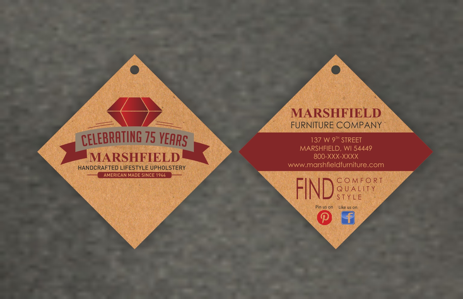 Diseño de Señalética por Maestroto para Marshfield Furniture | Diseño #18624448