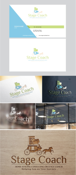 Stage Coach: Home Staging Consulting or Stage Coach: Helping You on Your Journey | Logo Design by Soul Light