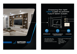  Hdmi 4K  solution Hidden cable solution for wall hung TV, Flyer | Diseño de Flyer por ArtTank