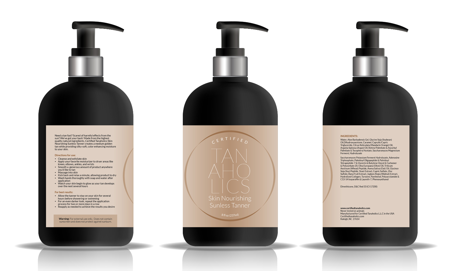 Packaging Design by DesignFive for Certified Tanaholics LLC | Design #18672632