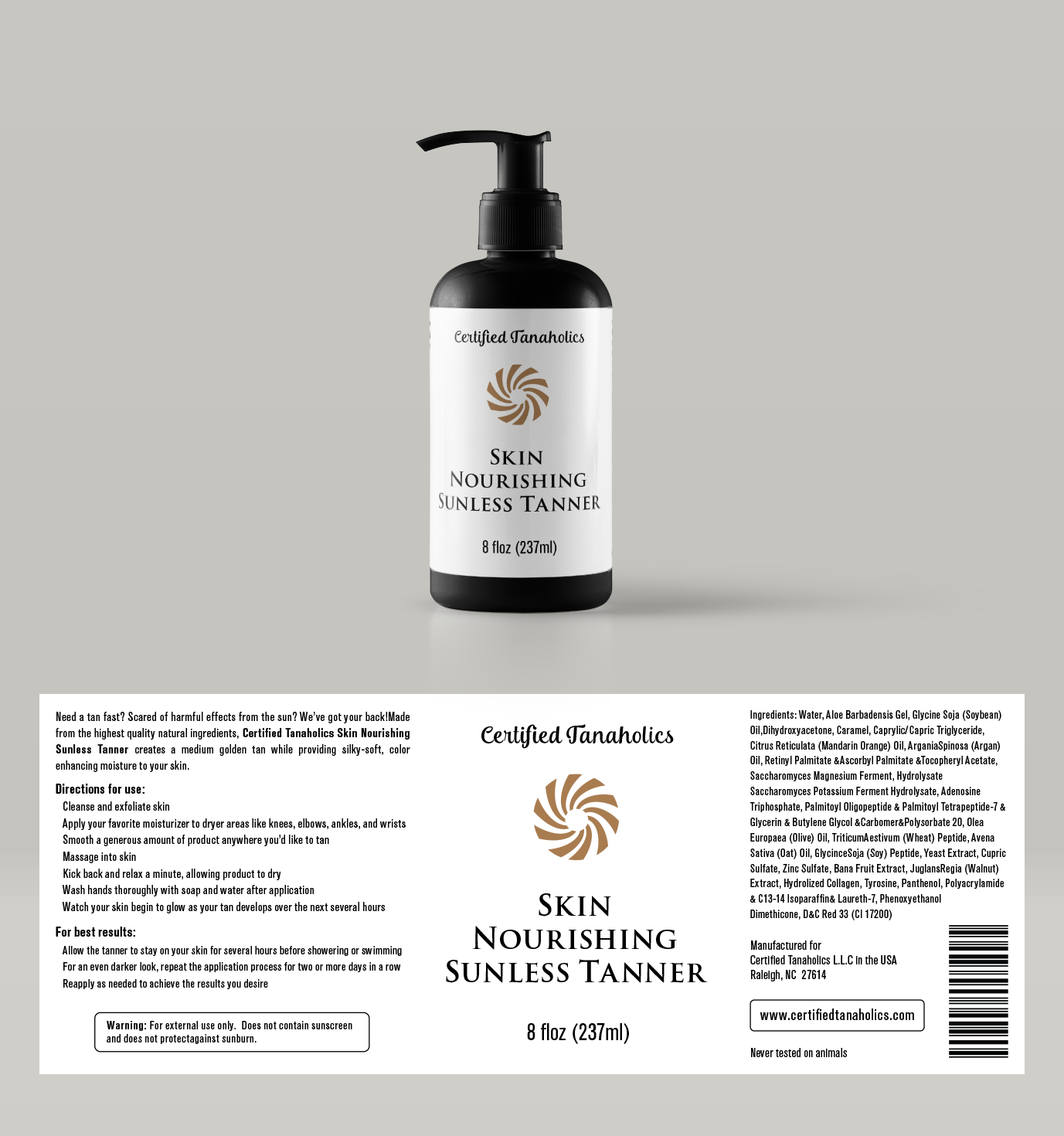 Packaging Design by PointGrfx for Certified Tanaholics LLC | Design #18755401