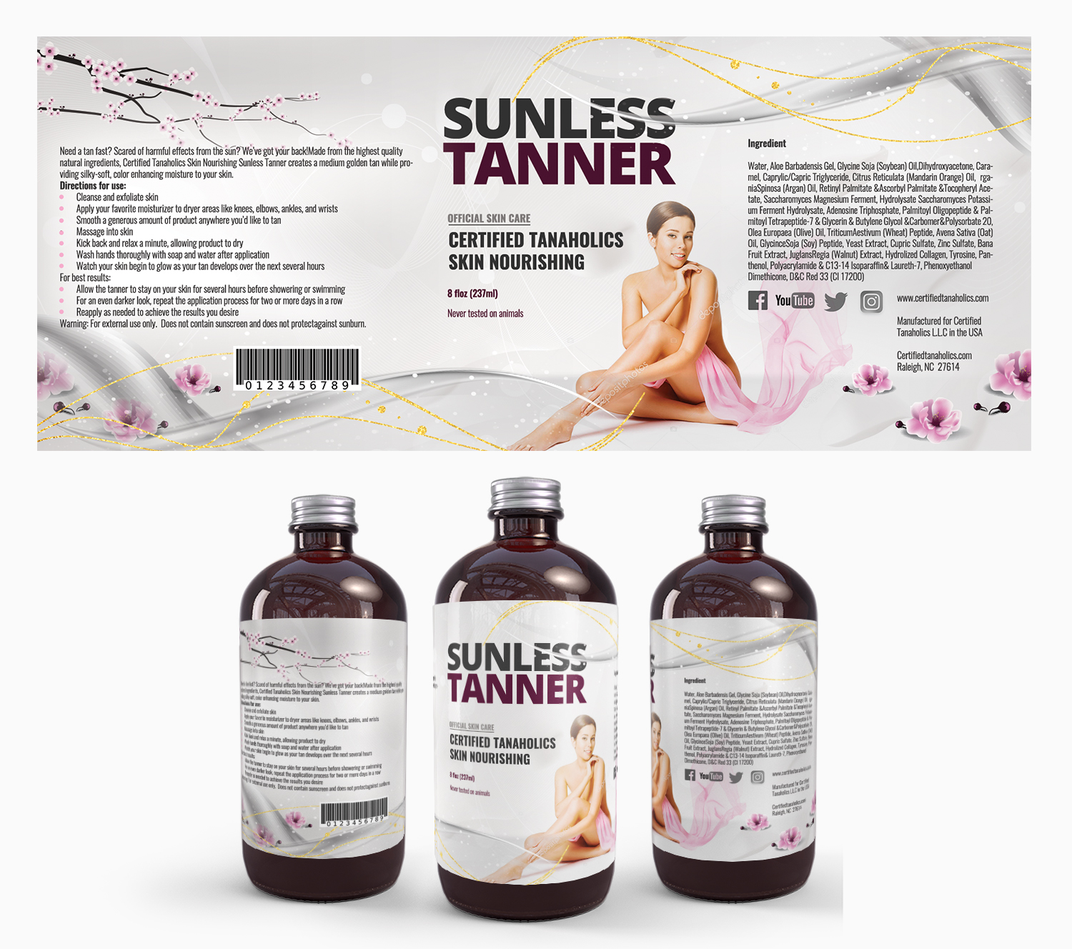Packaging Design by SAI DESIGNS for Certified Tanaholics LLC | Design #18684939