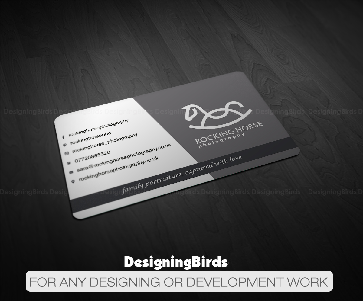 Business Card Design by Designing Birds for Rocking Horse Photography | Design #18628222