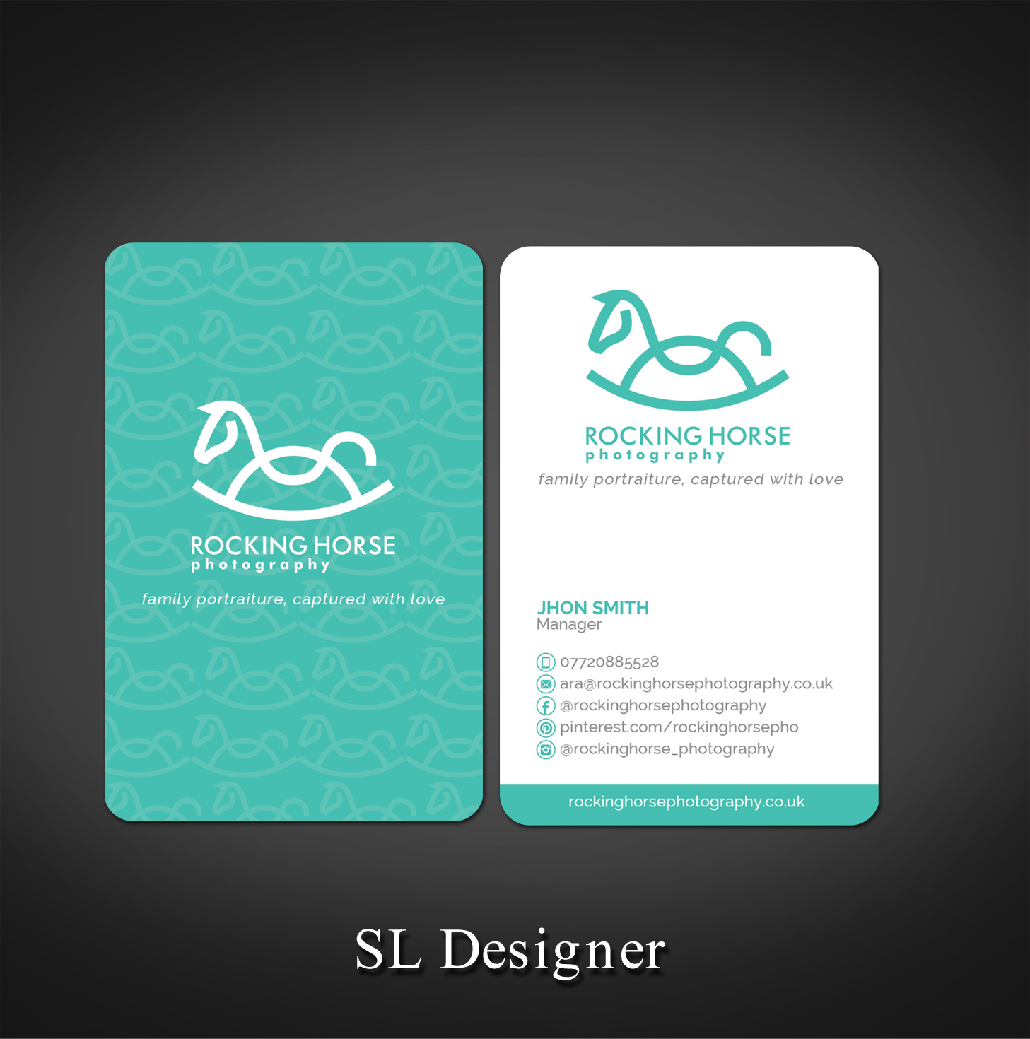 Visitenkarten-Design von SL Designer für Rocking Horse Photography | Design #18628207