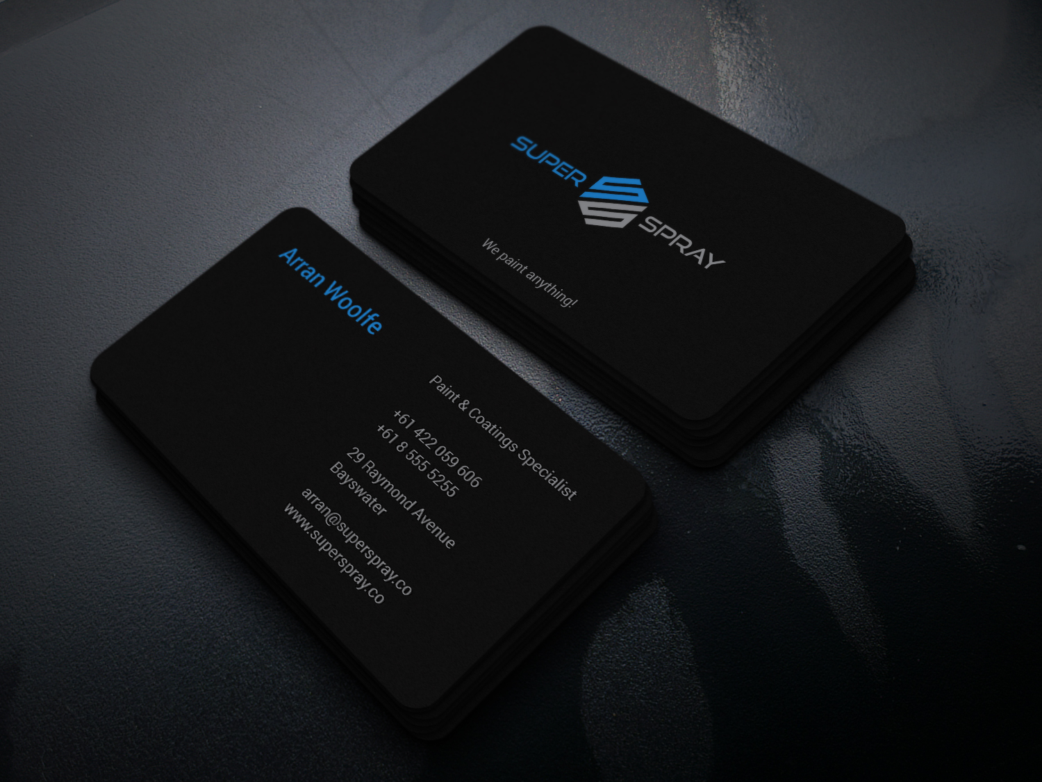 Business Card Design by IKdesigns for Super Spray | Design #18635904