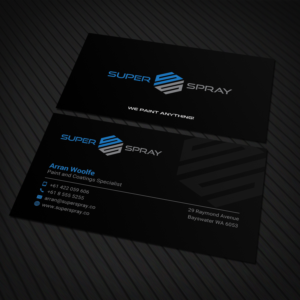 Business card design for industrial spray painting - startup business | Business Card Design by Sandaruwan