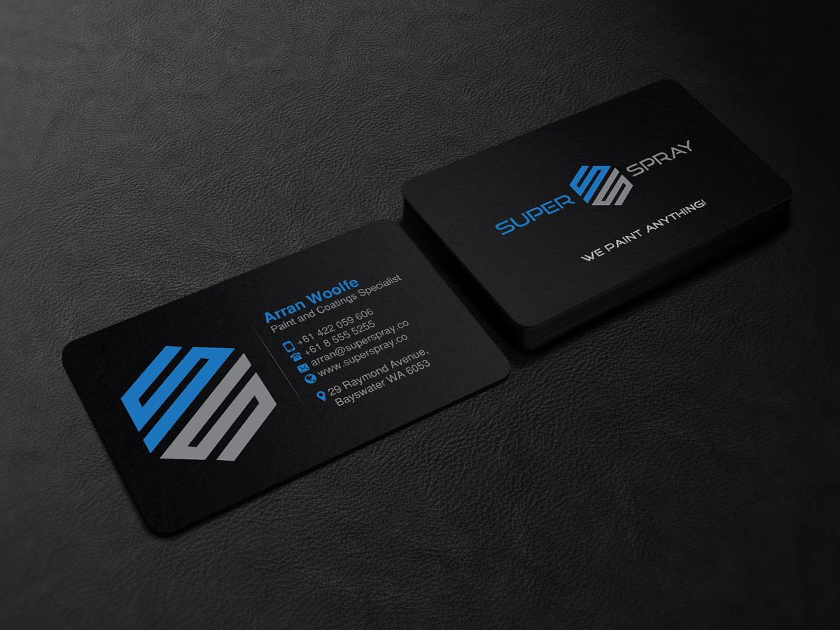 Business Card Design by Creations Box 2015 for Super Spray | Design #18638624