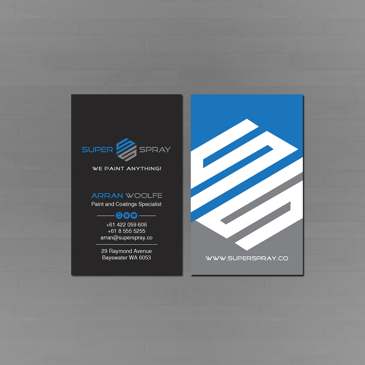 Diseño de Tarjeta de Presentación por Creations Box 2015 para Super Spray | Diseño #18644934