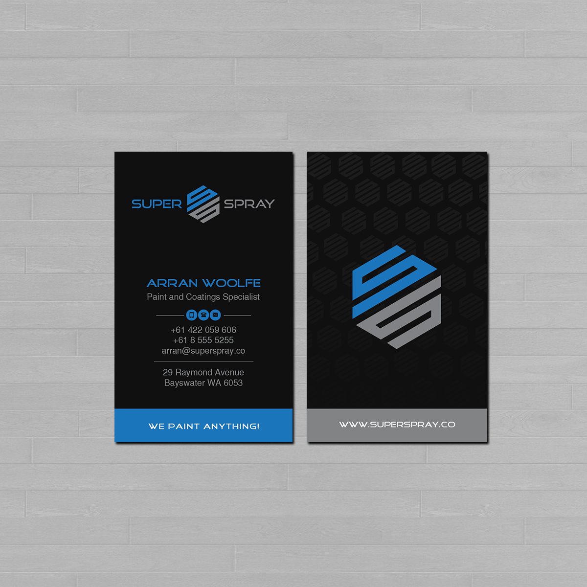 Diseño de Tarjeta de Presentación por Creations Box 2015 para Super Spray | Diseño #18644935