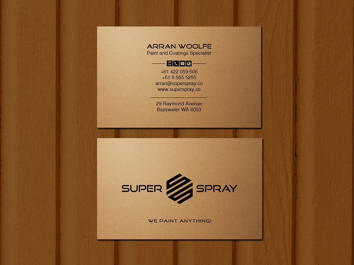 Diseño de Tarjeta de Presentación por Creations Box 2015 para Super Spray | Diseño #18644936