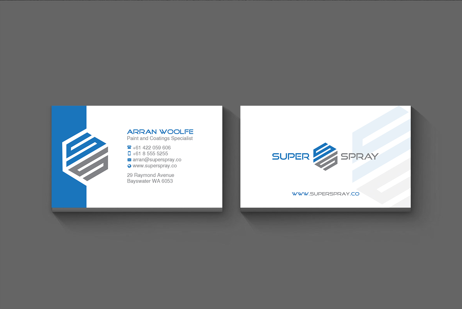 Diseño de Tarjeta de Presentación por Creations Box 2015 para Super Spray | Diseño #18647895