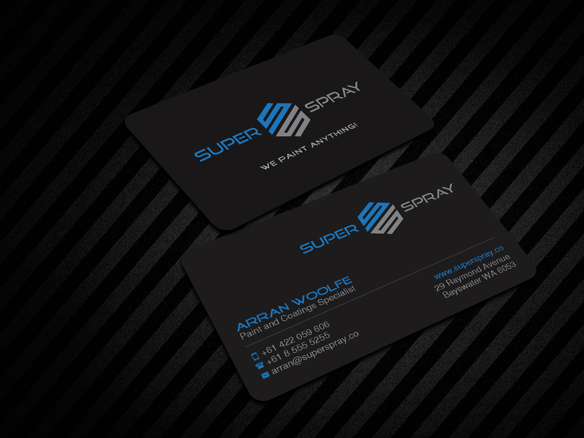 Business Card Design by Creations Box 2015 for Super Spray | Design #18654524