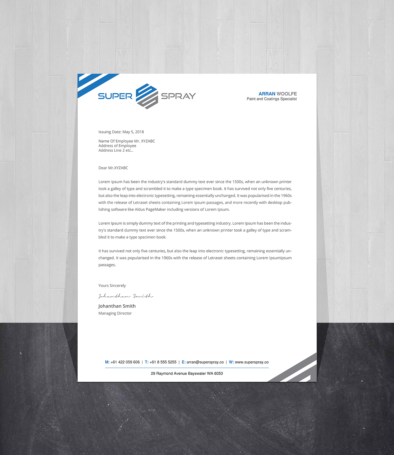 Business Card Design by Creations Box 2015 for Super Spray | Design #18655059
