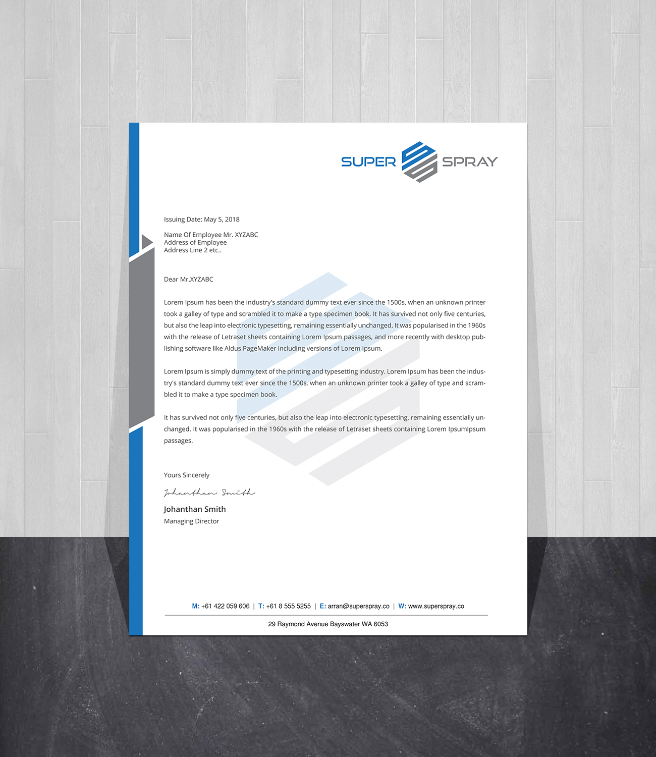 Diseño de Tarjeta de Presentación por Creations Box 2015 para Super Spray | Diseño #18655064