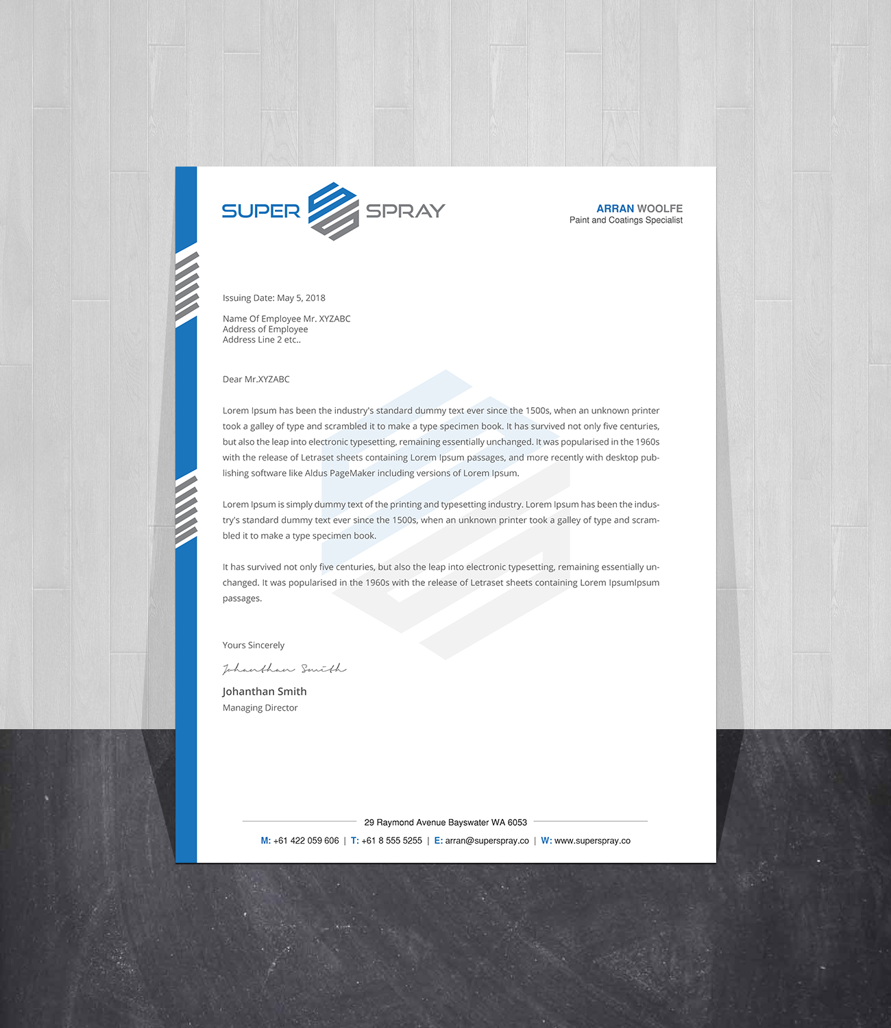 Diseño de Tarjeta de Presentación por Creations Box 2015 para Super Spray | Diseño #18655065