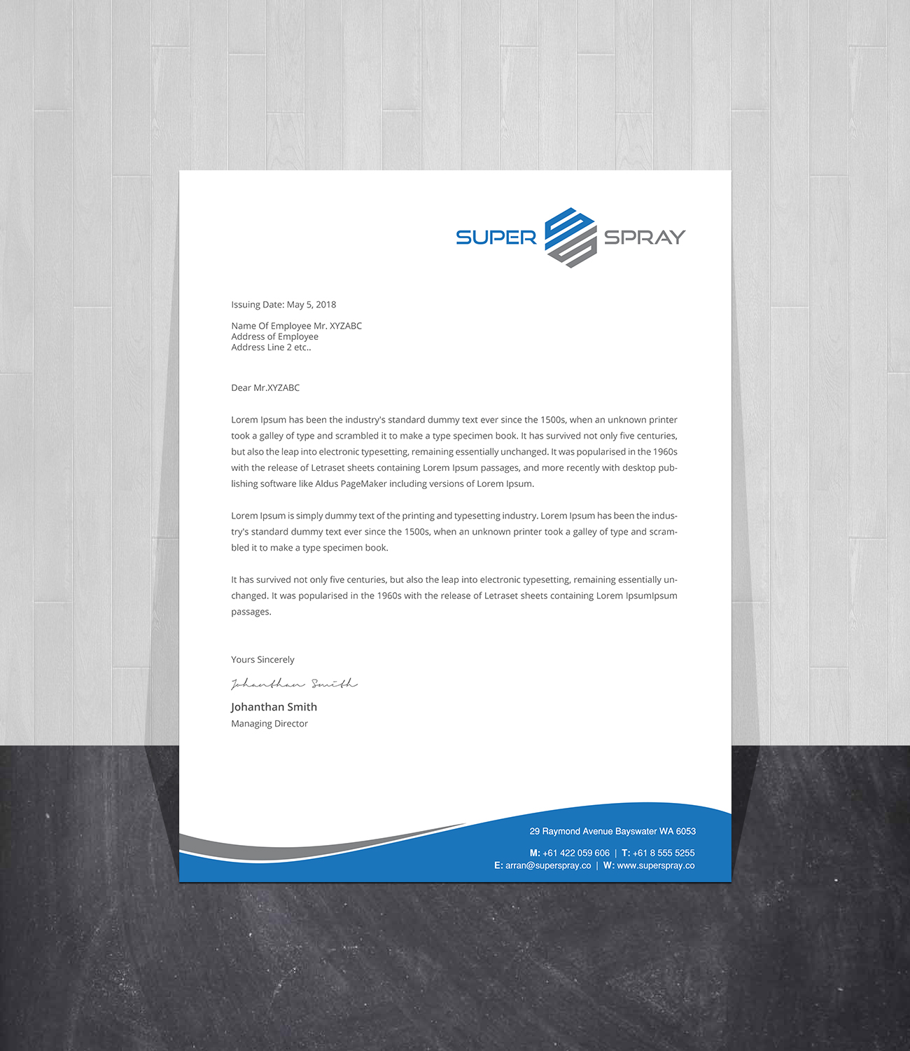 Diseño de Tarjeta de Presentación por Creations Box 2015 para Super Spray | Diseño #18655066