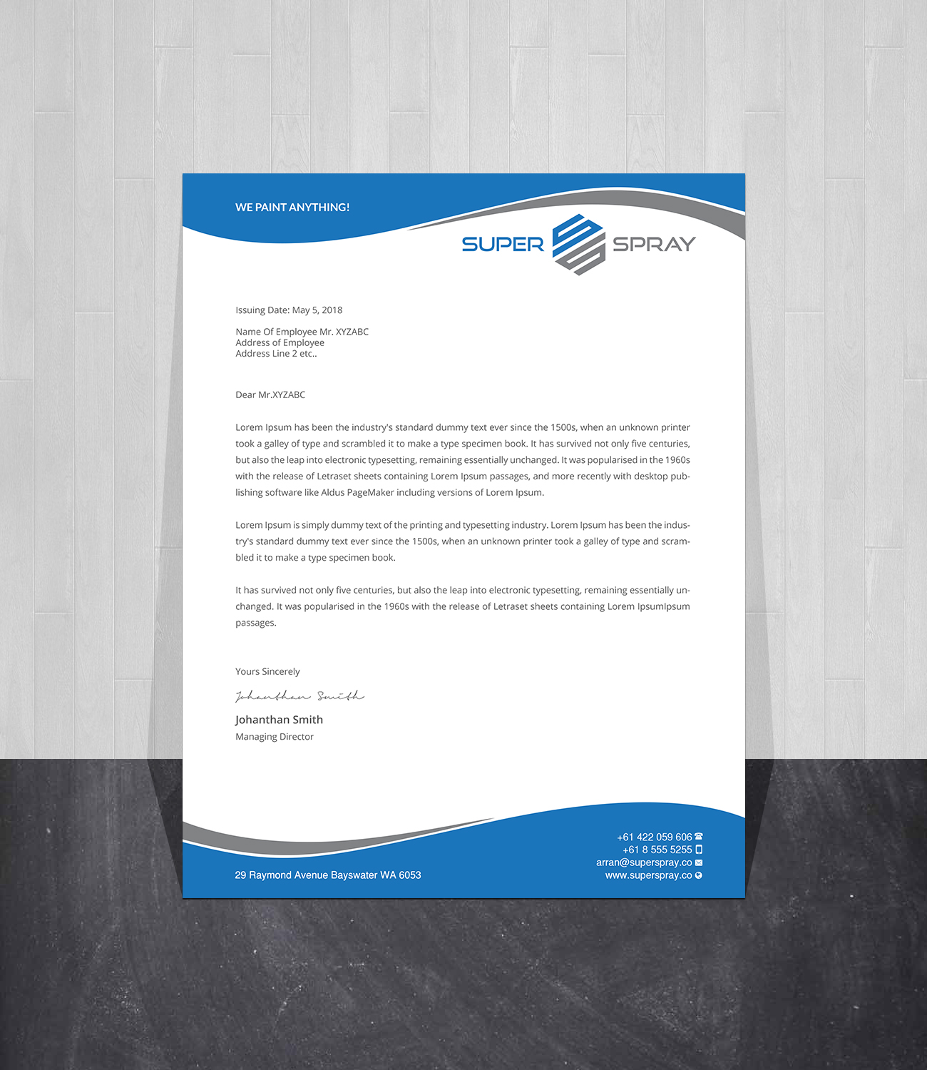 Diseño de Tarjeta de Presentación por Creations Box 2015 para Super Spray | Diseño #18685566