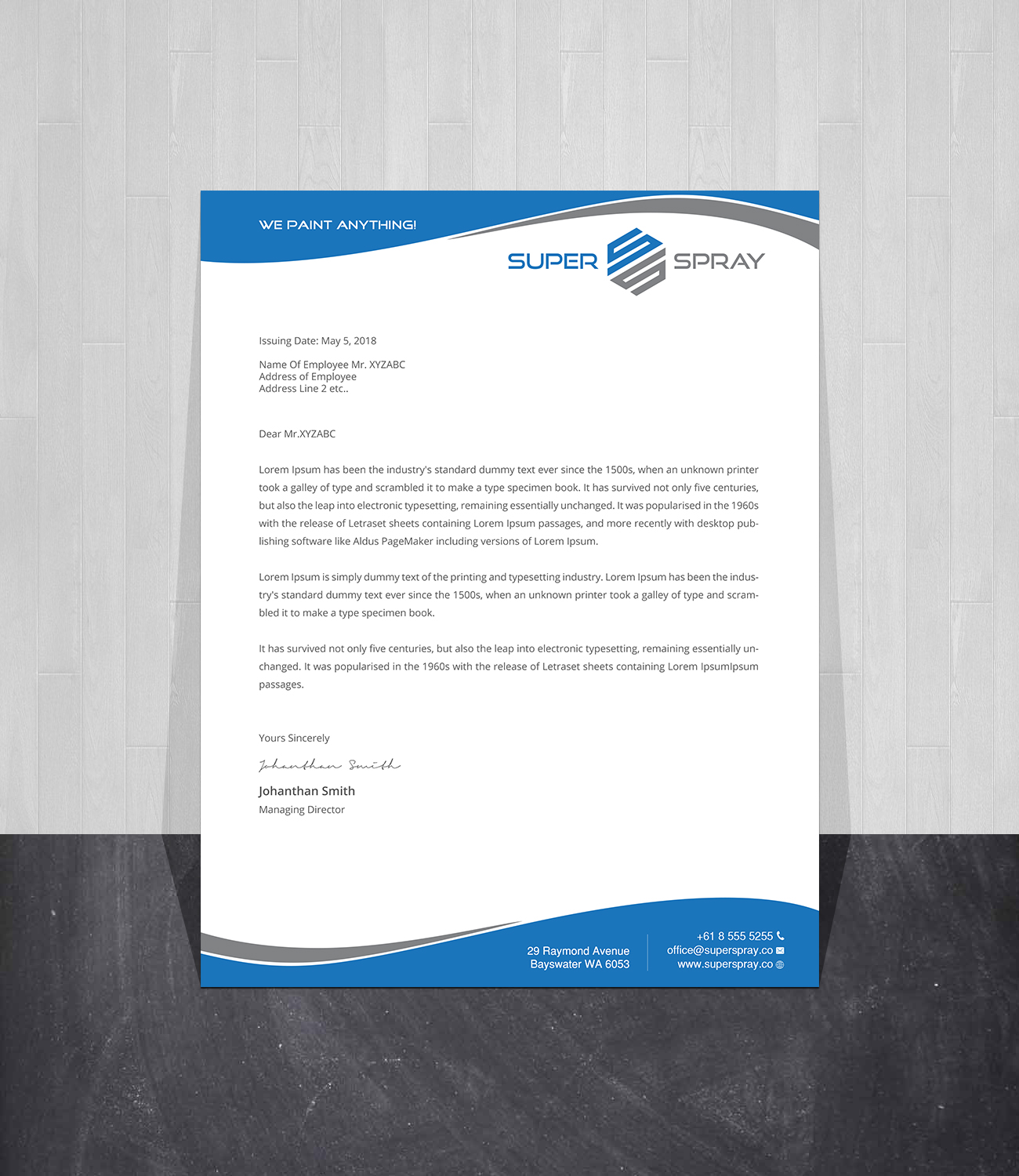 Diseño de Tarjeta de Presentación por Creations Box 2015 para Super Spray | Diseño #18743499