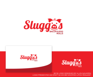 Logo Design by alvinnavarra for Sluggos Bacon and Egg Rolls | Design: #18647795