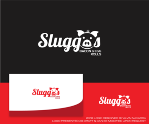 Logo Design by alvinnavarra for Sluggos Bacon and Egg Rolls | Design: #18647797