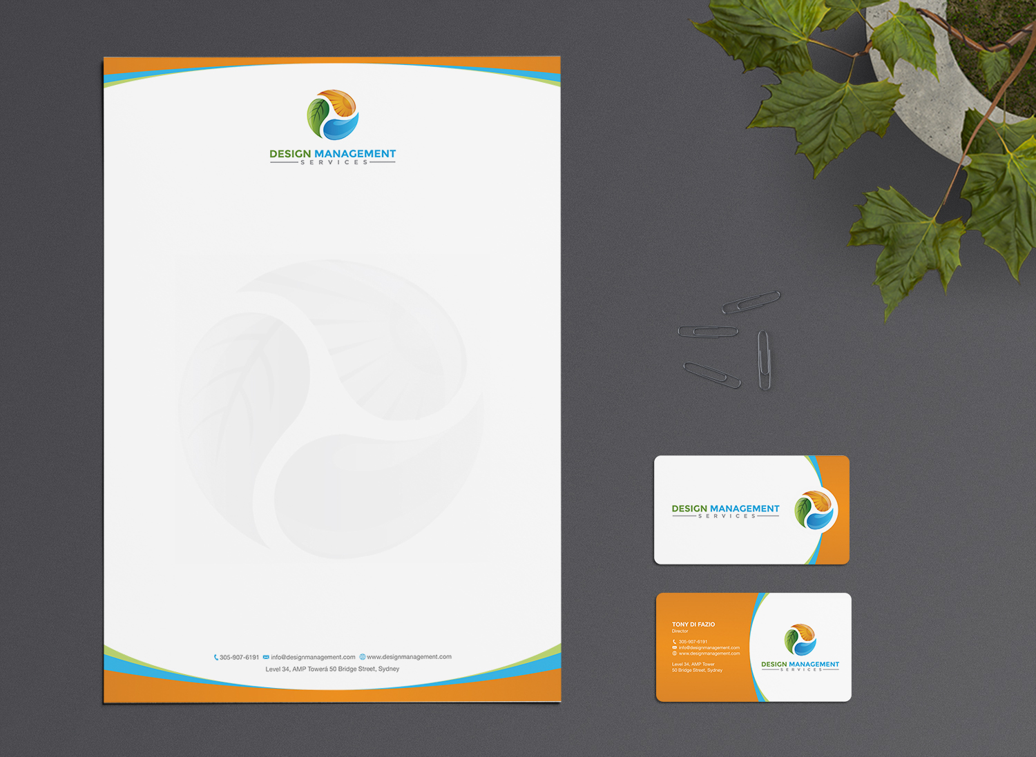 Design de Carte de Visite par logodentity pour Design Mangement Services, Inc. | Design #18639326