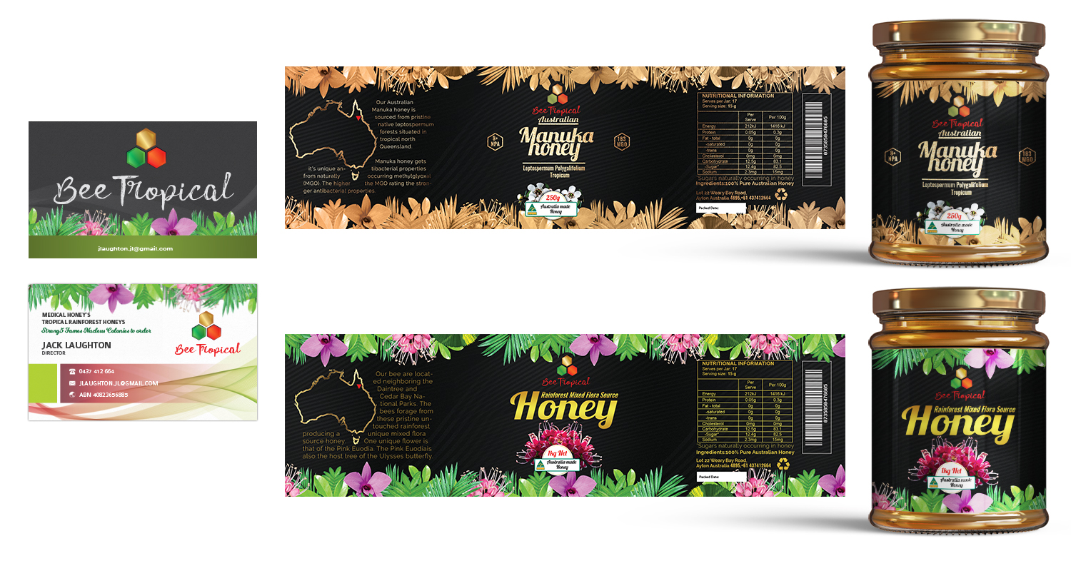 Label Design by SAI DESIGNS for Bee Tropical  | Design: #18938734