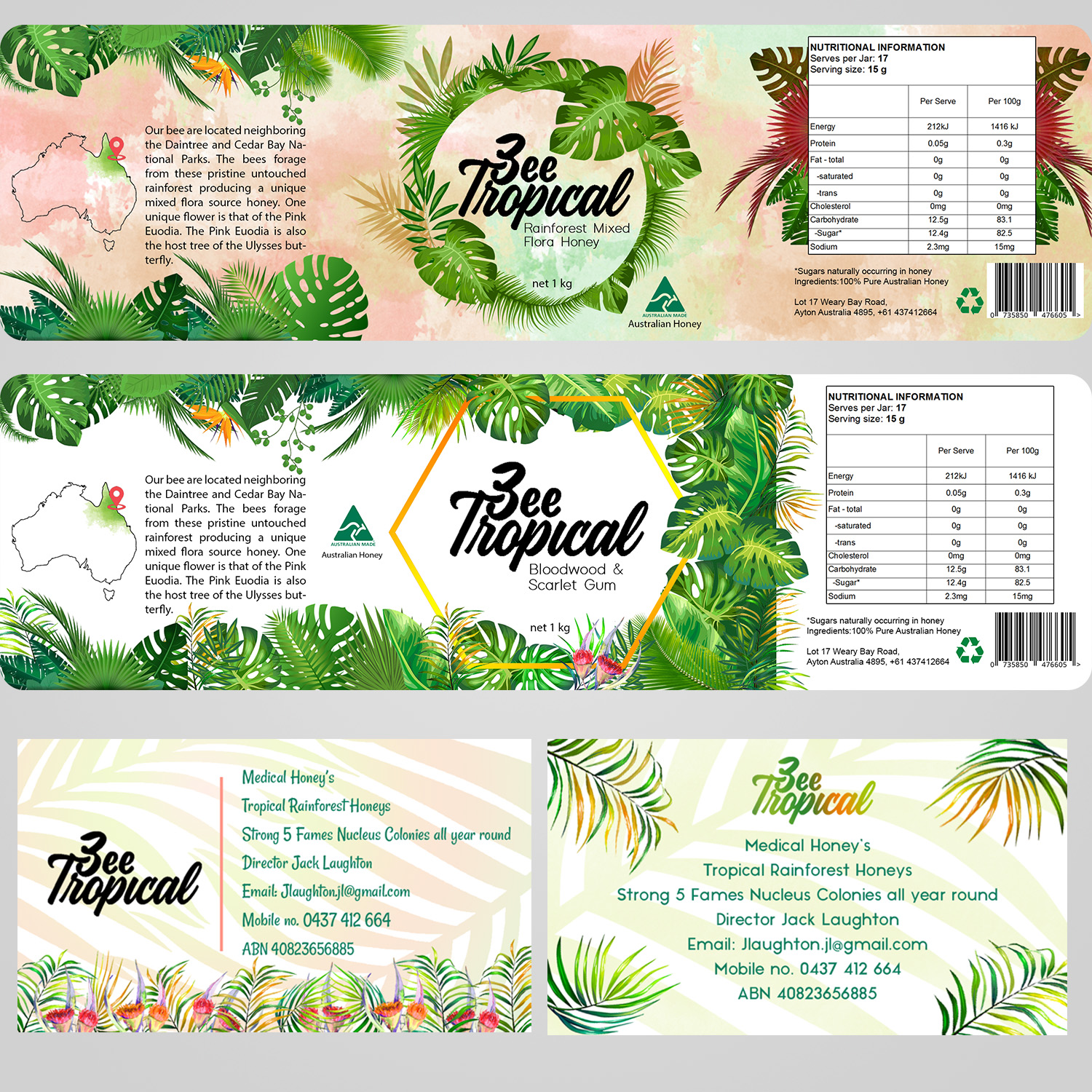 Design Étiquette par Foxelate pour Bee Tropical  | Design #18750784