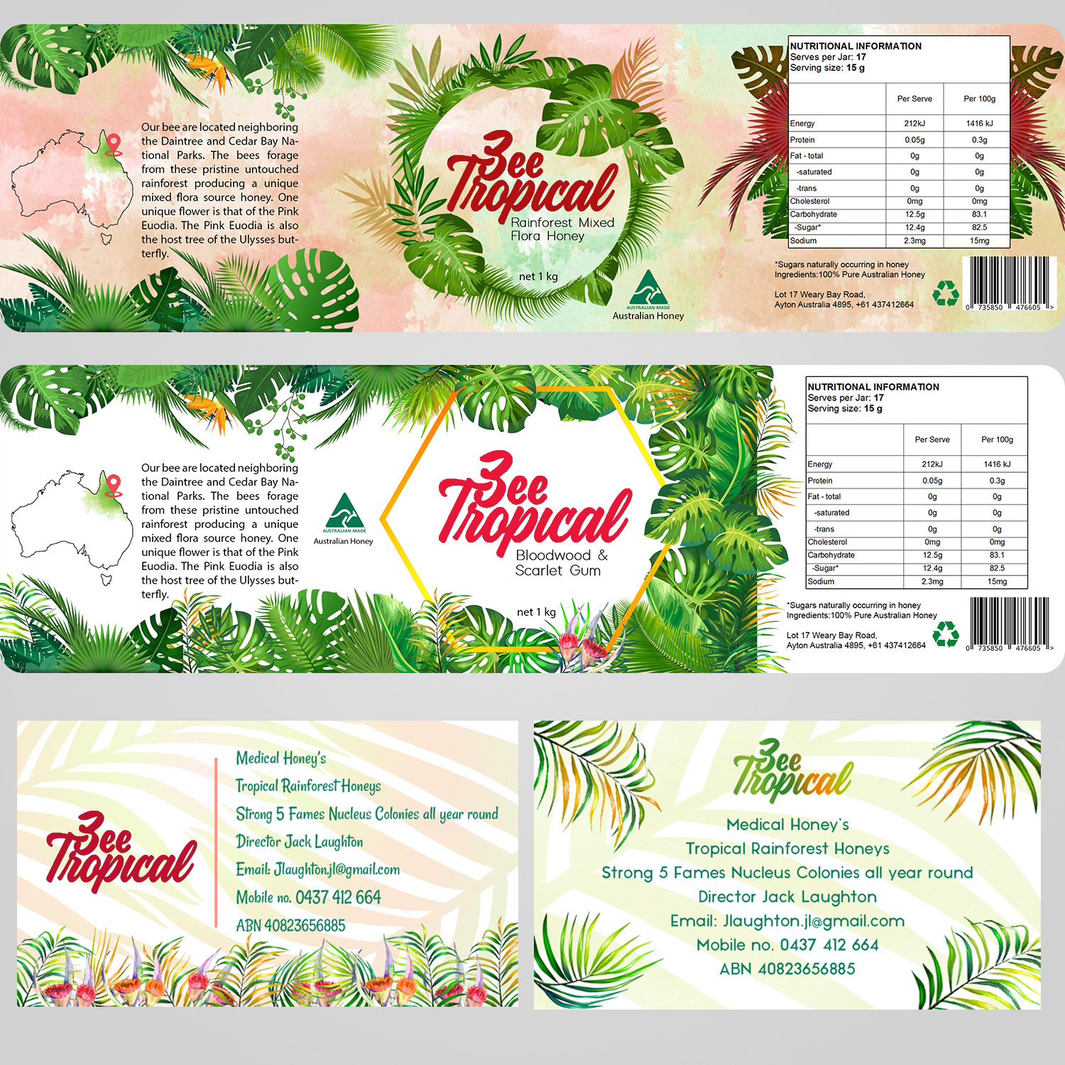 Diseño de Etiqueta por Foxelate para Bee Tropical  | Diseño #18767366