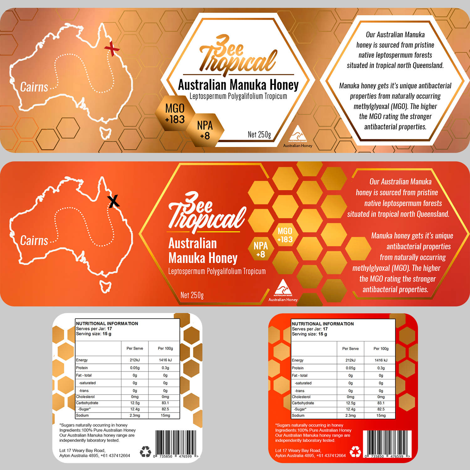 Label Design by Foxelate for Bee Tropical  | Design #18767367