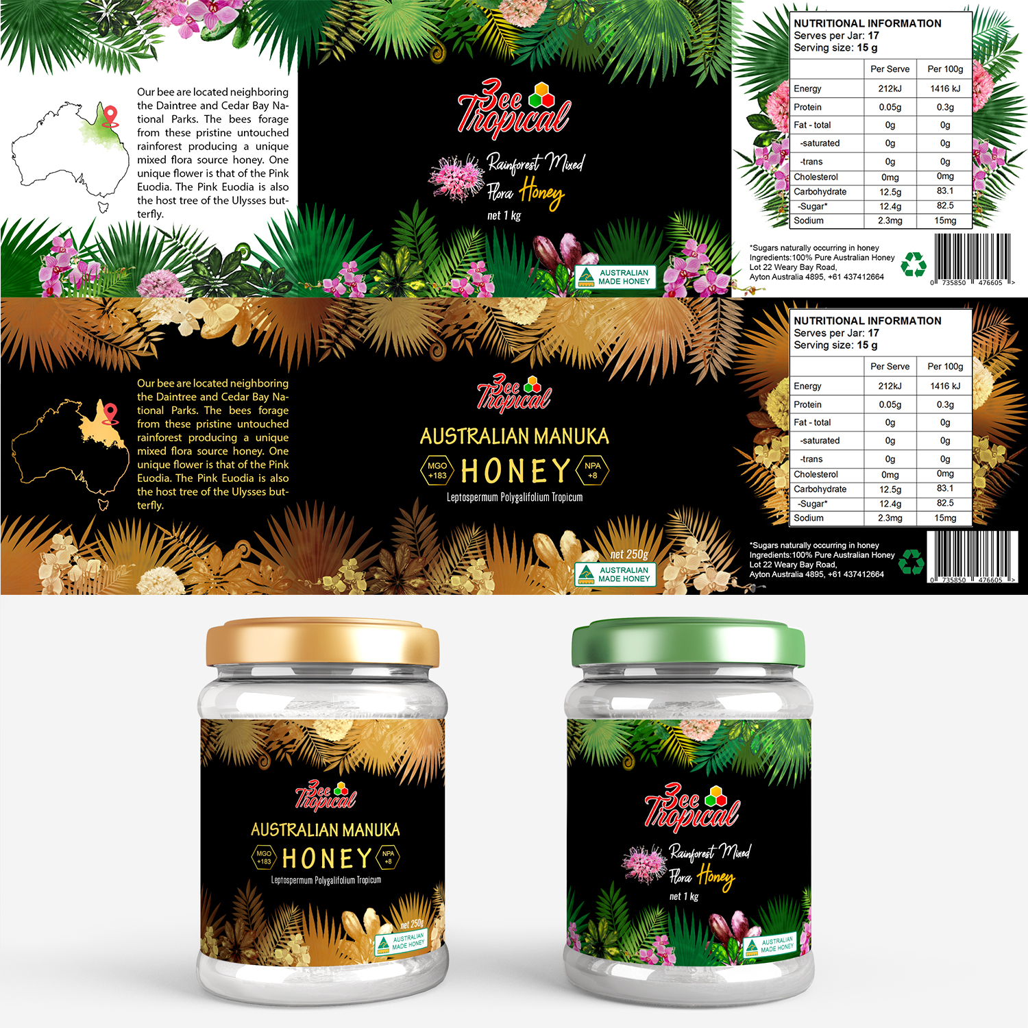 Diseño de Etiqueta por Foxelate para Bee Tropical  | Diseño #19162861