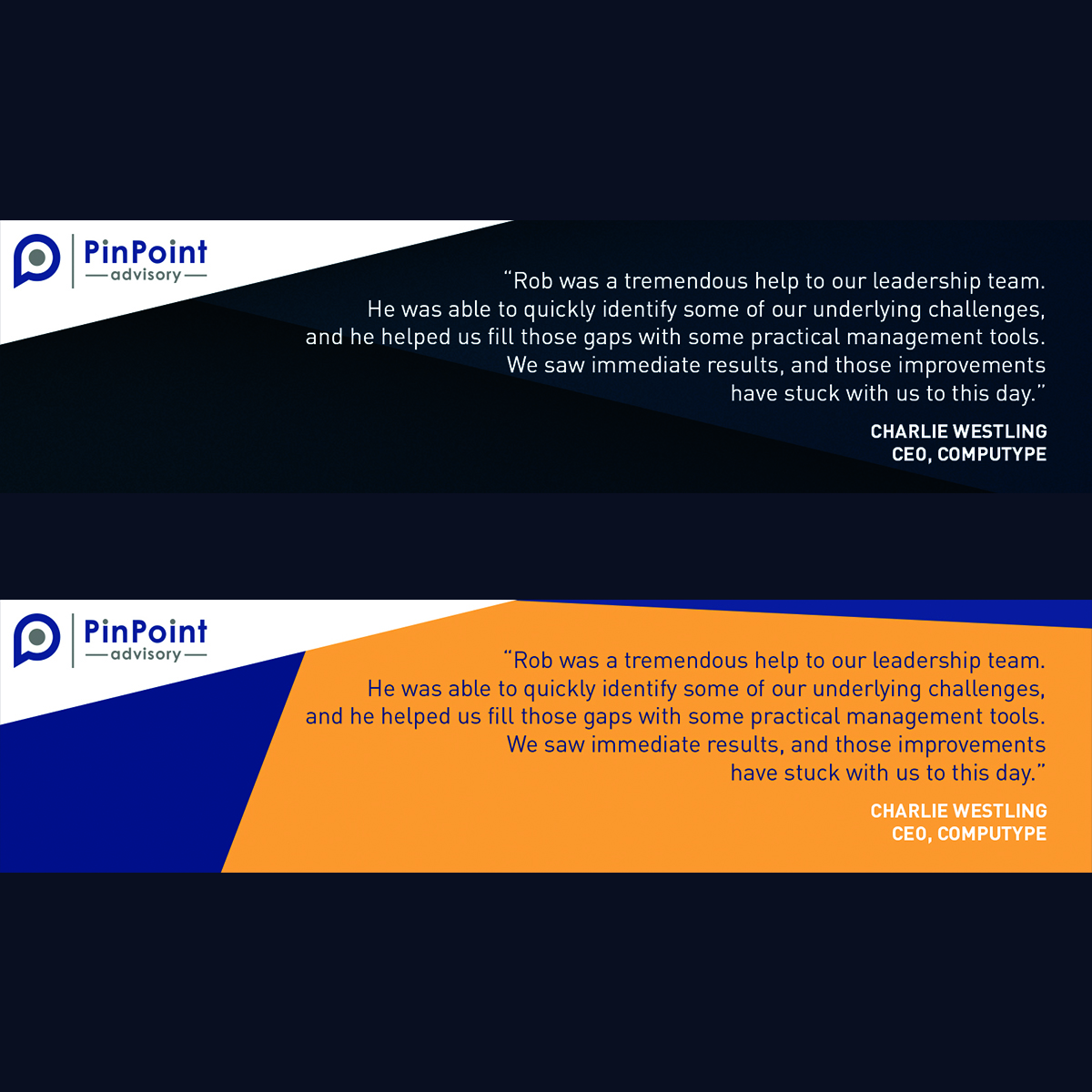 Banner-Design von micaela.p für Pinpoint Advisory | Design #18667554