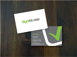 Business card design for new, innovative company - RightMarket | Business Card Design by bluejet