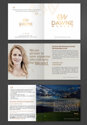 Brochure Design by SAI DESIGNS for Dawne Warner | Design: #19009173